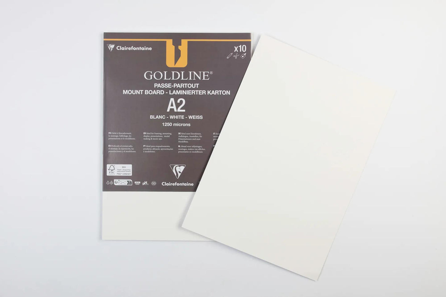 Goldline laminated for all pack 10F A2 1.25mm - White - New
