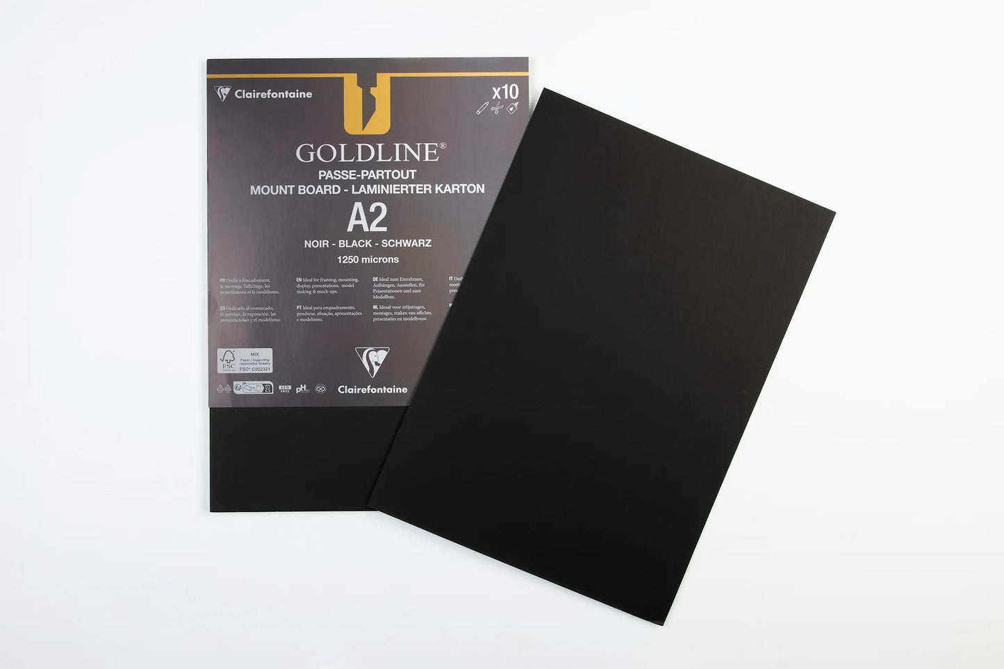 Goldline laminated for all pack 10F A2 1.25mm - Black - New