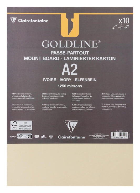 Goldline laminiert für alle Packung 10F A2 1.25mm - Elfenbein - Neu