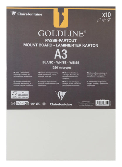 Goldline laminated for all pack 10F A3 1.25mm - White - New