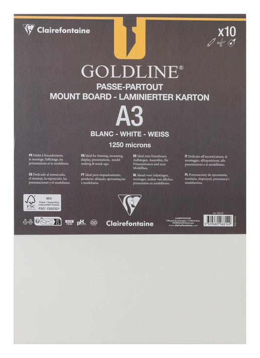 Goldline laminiert für alle Packung 10F A3 1.25mm - Weiß - Neu