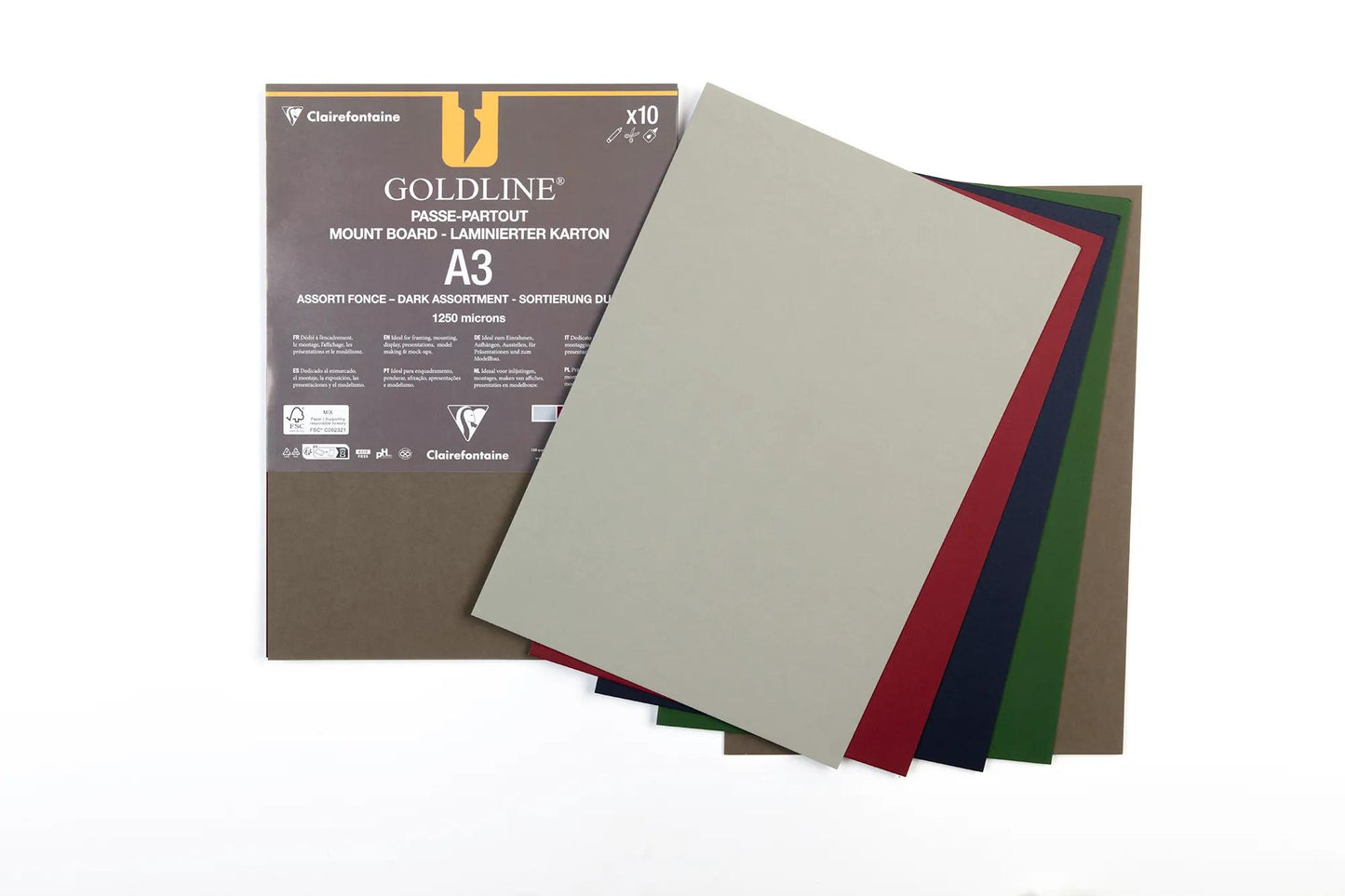 Goldline laminated for all pack 10F A3 1.25mm - Dark tinted assortment - New