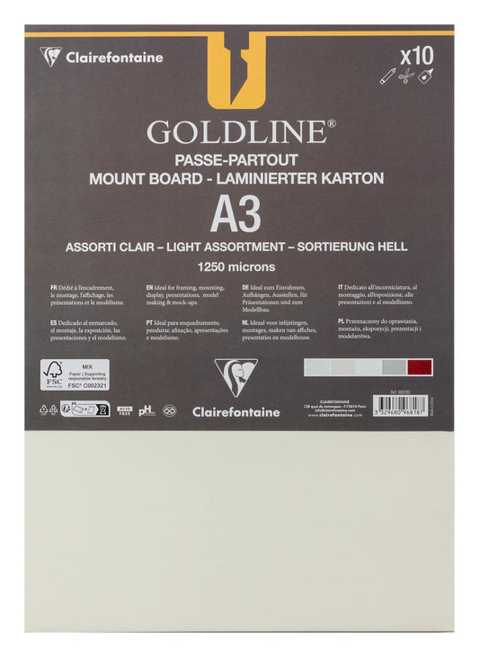 Goldline laminiert für alle Packung 10F A3 1.25mm - Licht schattiert Sortiment - Neu