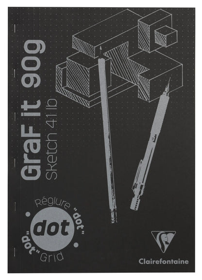 GraF'it dot bloc agrafé 80F A3 90g - Noir (lot de 5)