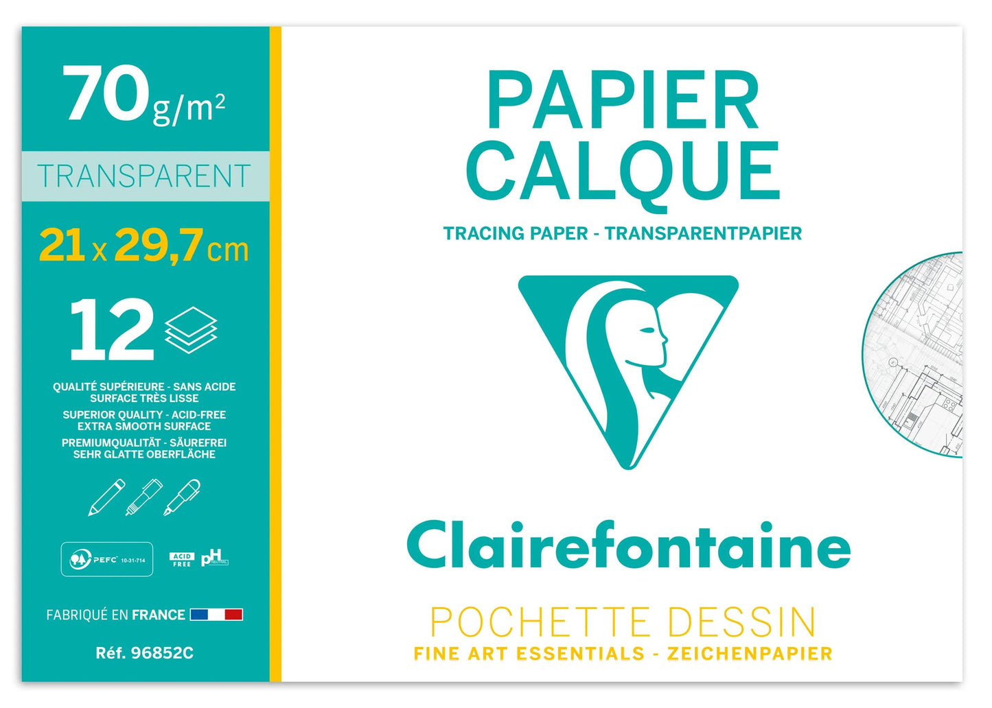 Paper Layer pouch 12F A4 70/75g (Pack x10)