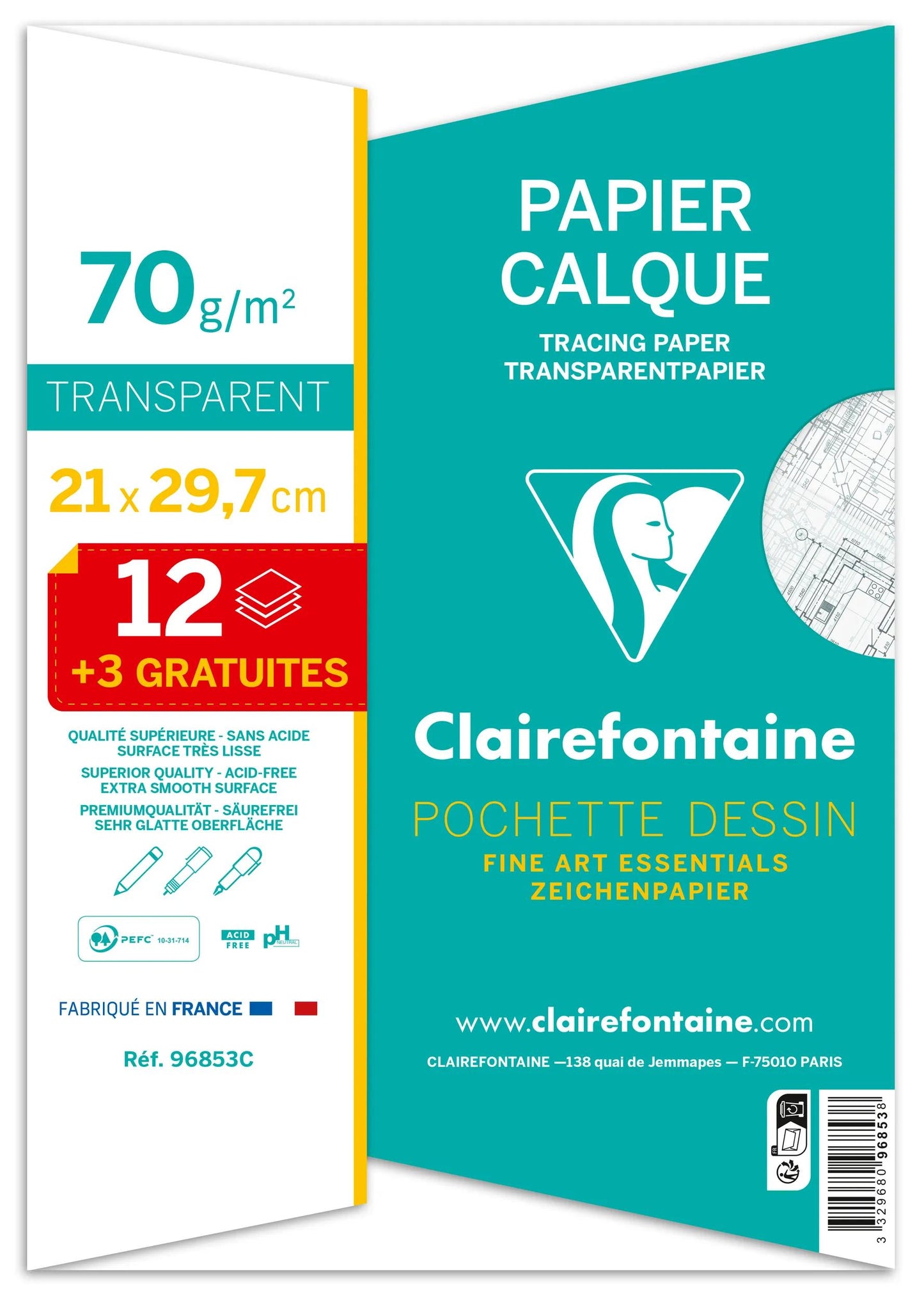 Copertura per strati di carta 12+3F A4 70g (Pacchetto x20)