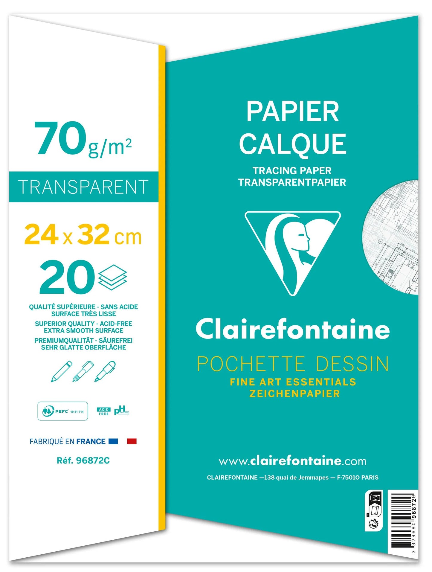 Papierschichtbeutel 20F 24x32cm 70/75g (Paket x10)