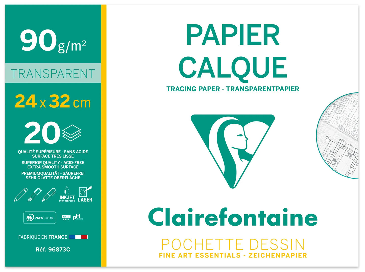 Papierschichtbeutel 20F 24x32cm 90/95g (Paket x10)