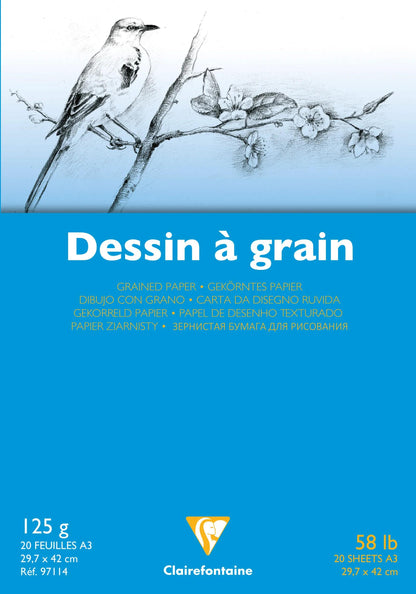 Grainzeichnung verklebt Block 20F A3 125g (5er-Pack)