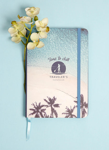 TRAVELER'S NOTEBOOK, Carnet de 112 pages au format 12x17,5cm - Time to chill (lot de 5)