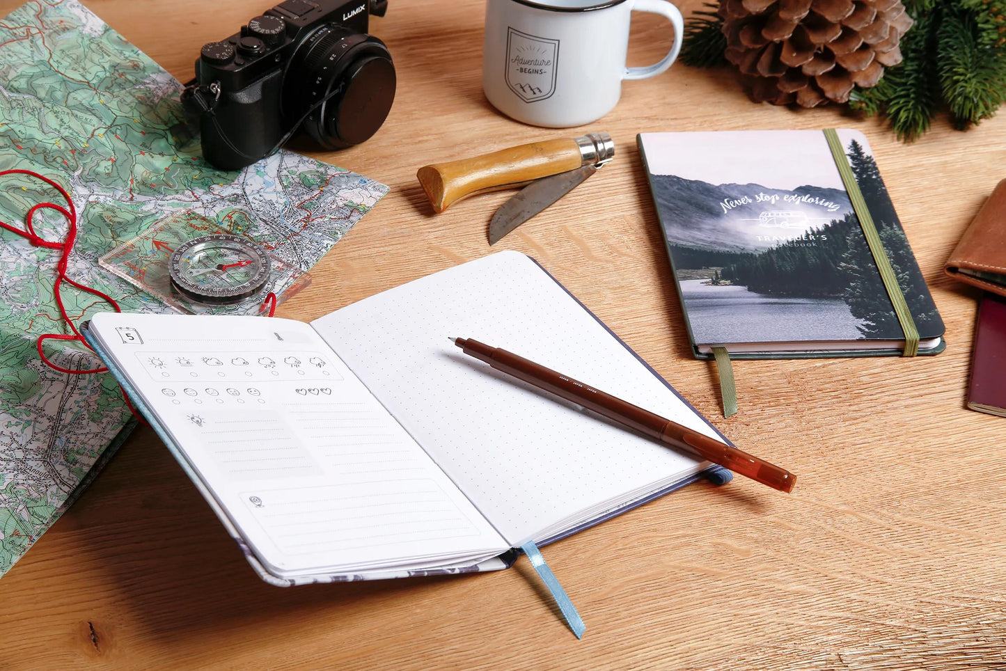 TRAVELER's NOTEBOOK, 112-seitiges Booklet im Format 12x17.5cm - Zeit zum Erfrischen (Paket x5)