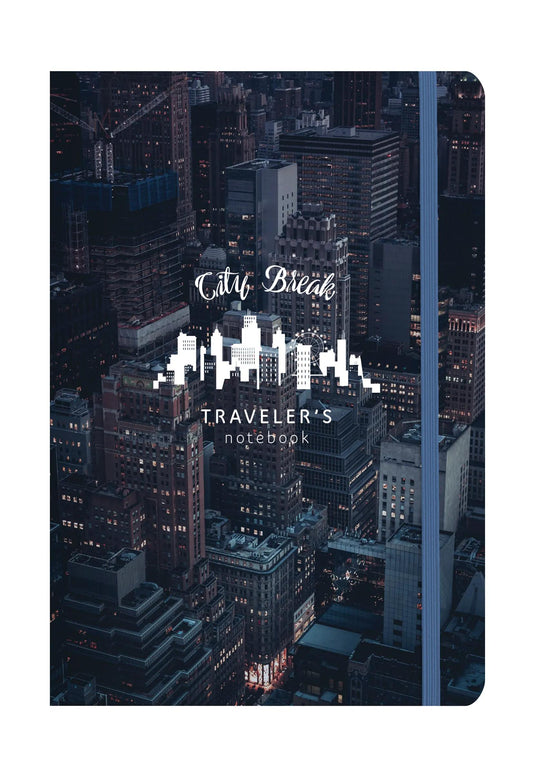 TRAVELER'S NOTEBOOK, Carnet de 112 pages au format 12x17,5cm - City break (Lot x5)