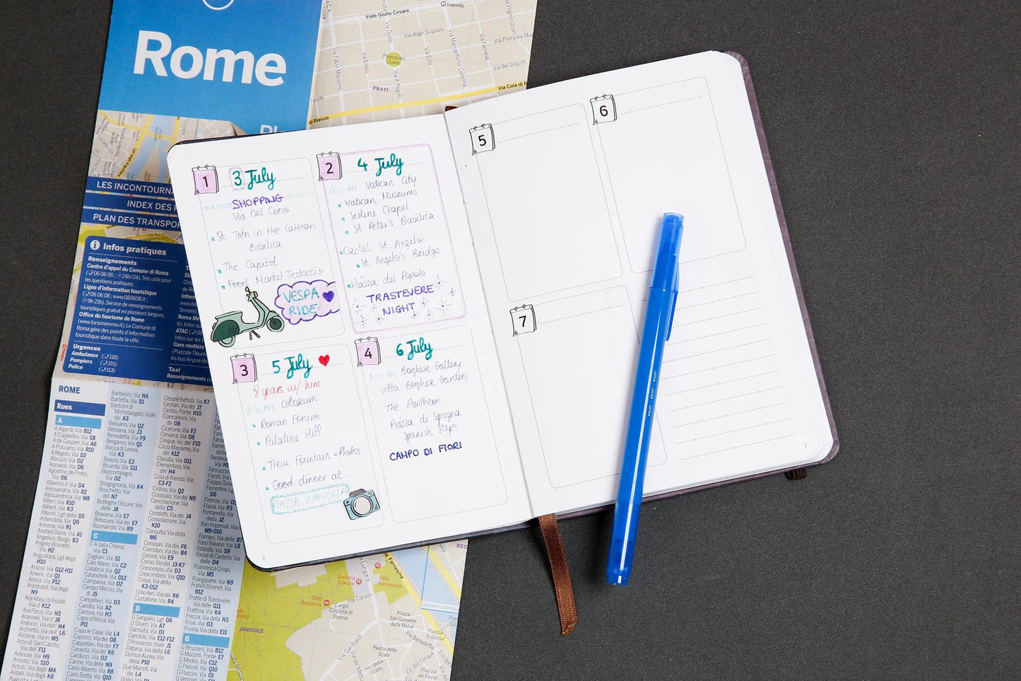 TRAVELER'S NOTEBOOK, 112-page booklet in 12x17.5cm format - City break (Pack x5)
