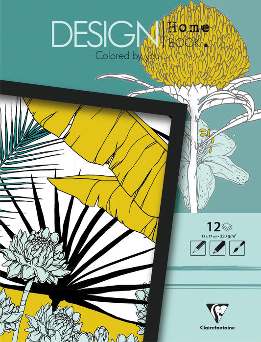 DESIGN HOME BOOK, Block von 12 Blättern 250g/m2 im Format 13x17cm (Paket x5)