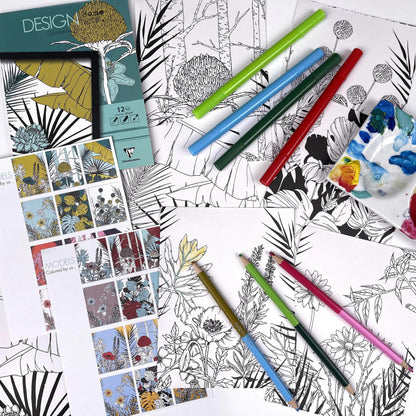 DESIGN HOME BOOK, Bloc de 12 feuilles 250g/m2 au format 13x17cm (lot de 5)