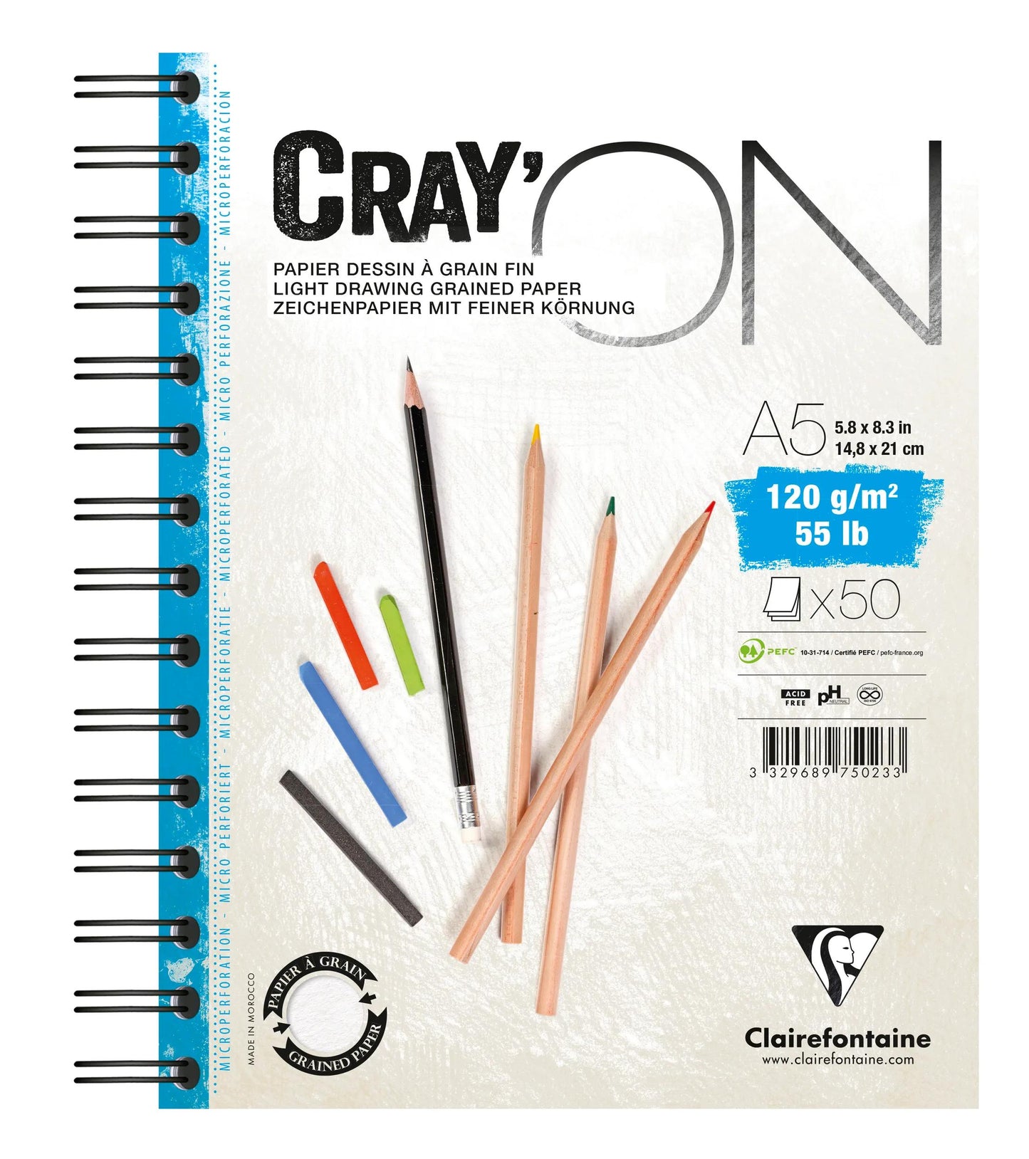 Cray'ON Spiralblock 50F A5 120g (Paket x5)