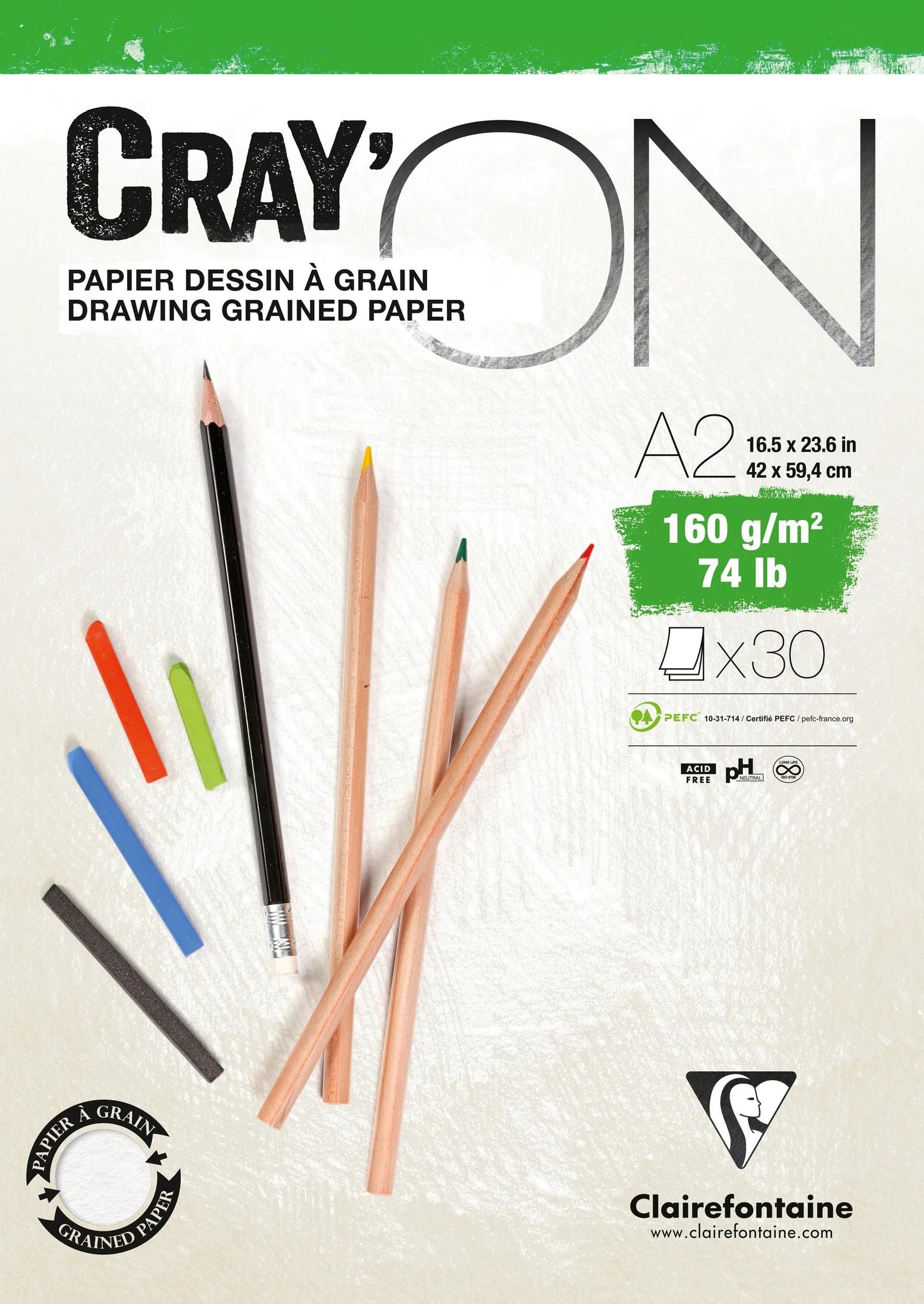 Blocco Cray'ON incollato 30F A2 160g (Pacchetto x3)