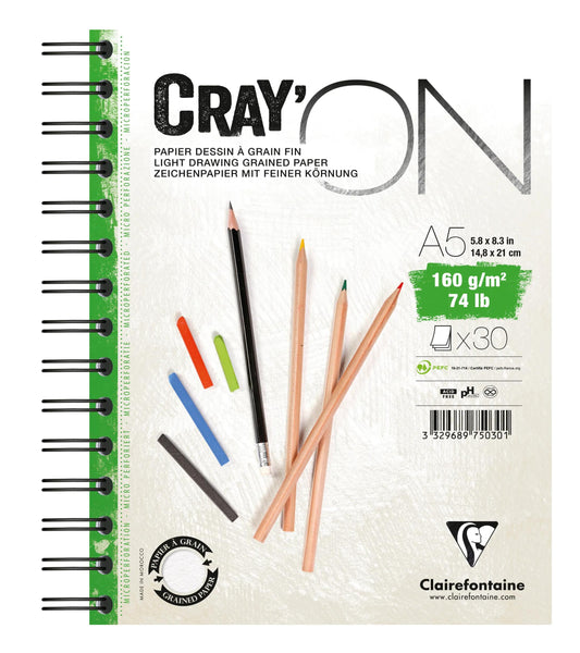 Cray'ON bloc spiralé 30F A5 160g (lot de 5)