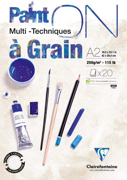 Paint'ON à grain bloc collé 20F A2 250g