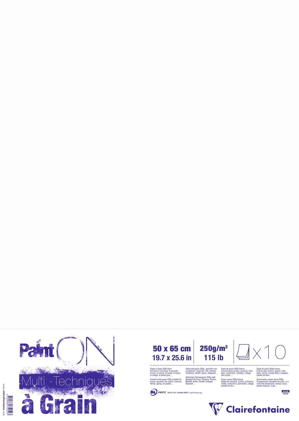 Paint'ON à grain paquet 10F 50x65cm 250g