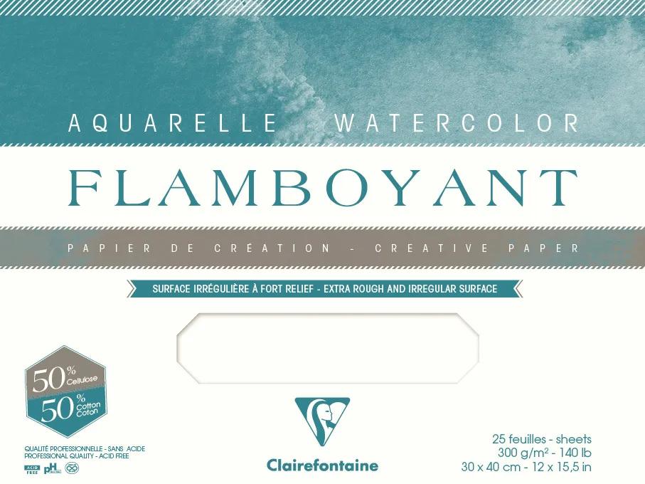 Flamboyant block glued 4 sides 20F 24x32cm 300g (Pack x2)