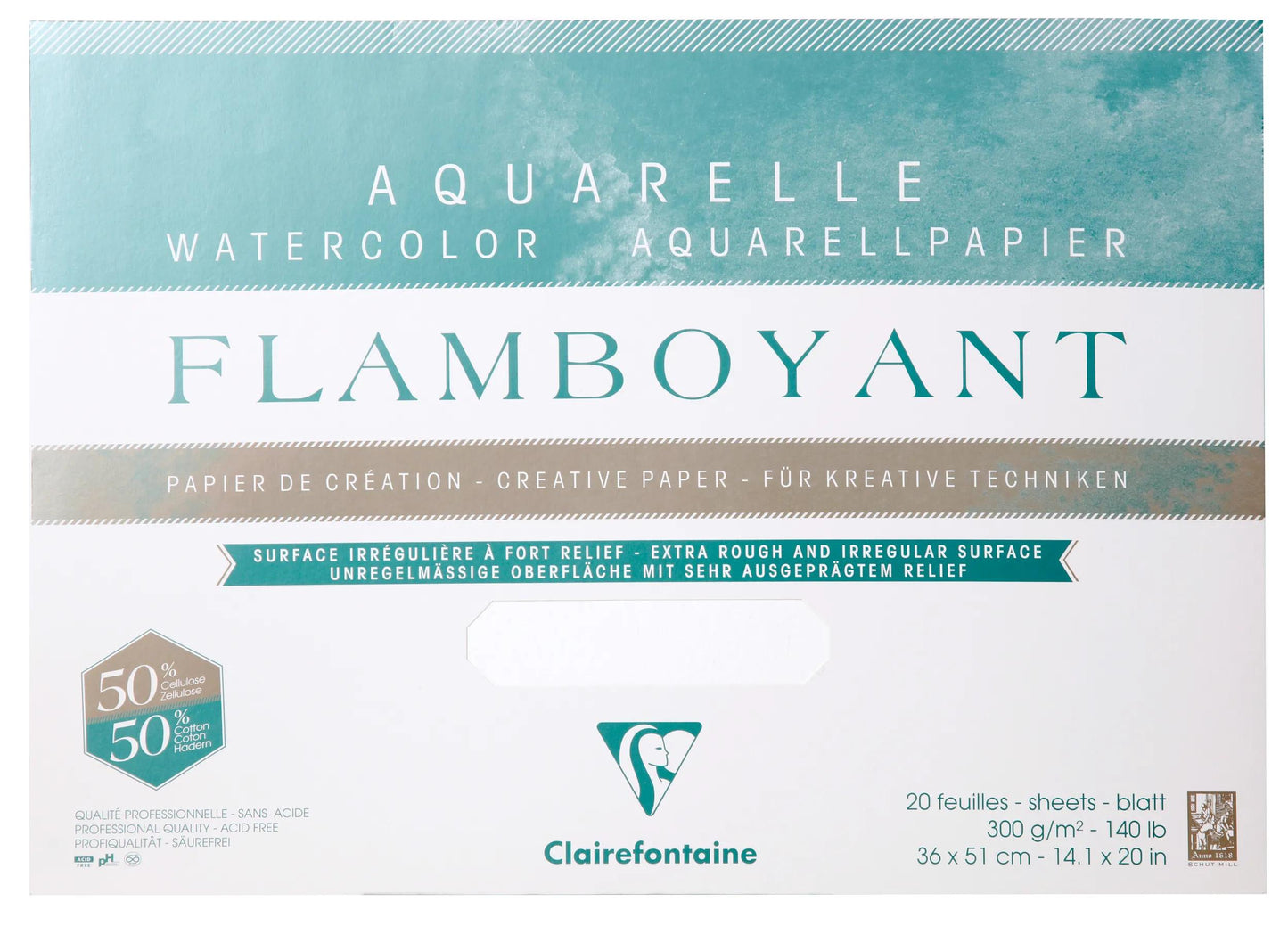 Blocco flamboyant incollato 4 lati 20F 36x51cm 300g