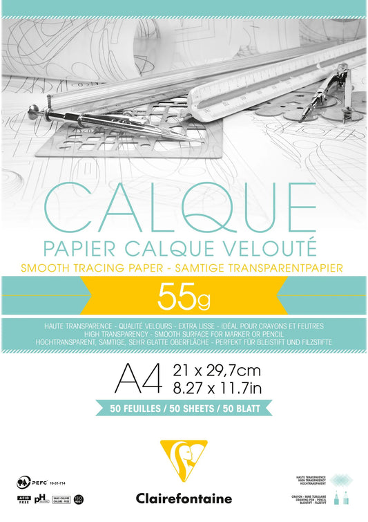 Papierschichtblock verklebt 50F A4 55g (5er-Pack)