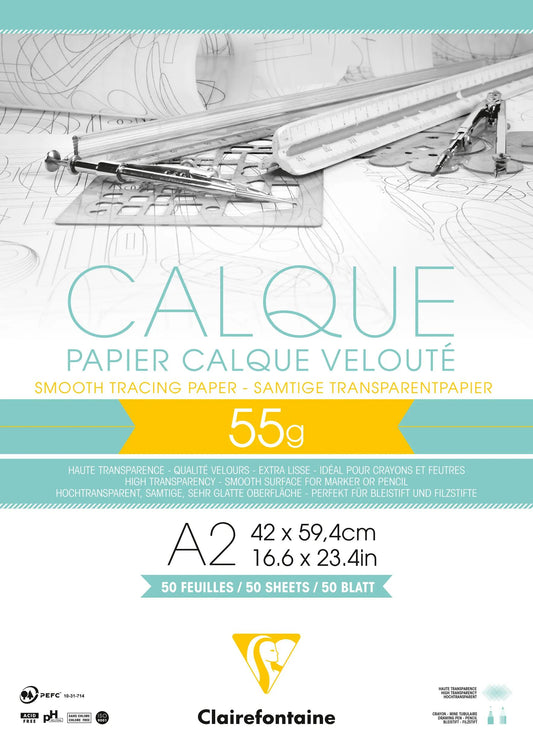 Papierschichtblock verklebt 50F A2 55g (2er-Pack)