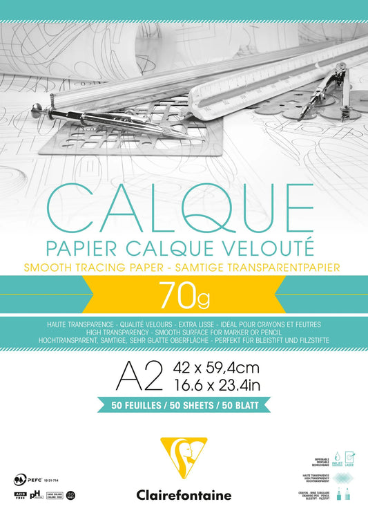 Papierschichtblock verklebt 50F A2 70/75g (2er-Pack)