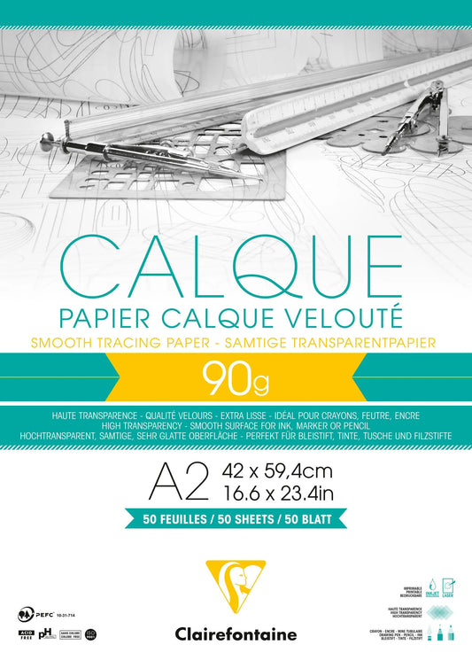 Papierschichtblock verklebt 50F A2 90/95g (2er-Pack)