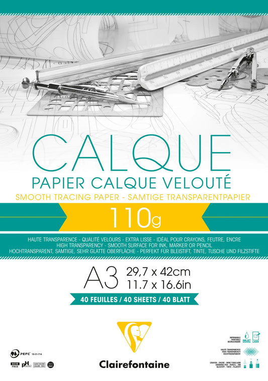 Papierschichtblock verklebt 40F A3 110g (5er-Pack)