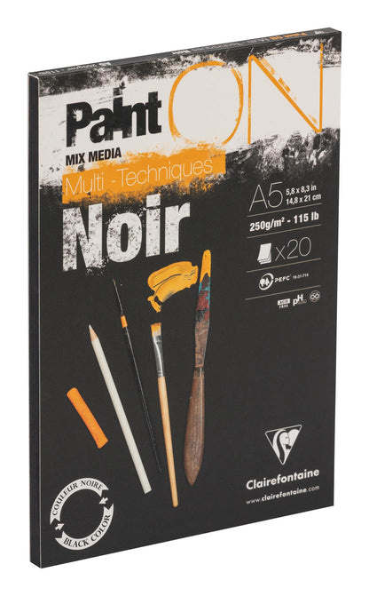 Paint'ON Black block glued 20F A5 250g (in bundle 4)