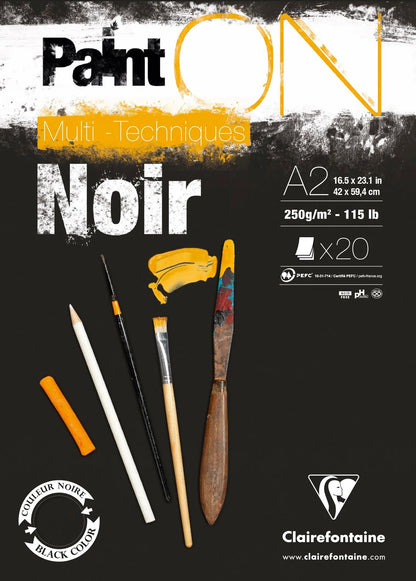Dipingere Blocco nero incollato 20F A2 250g