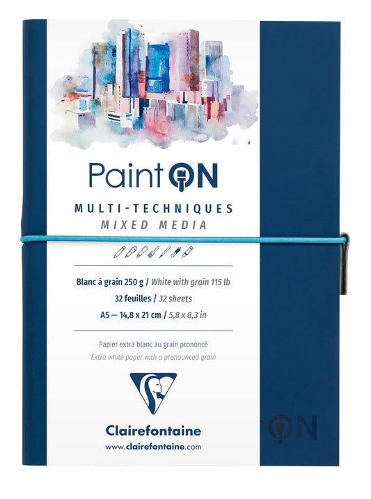 Paint'ON Korn Notebook genäht 32F A5 250g - Nachtblau (2er-Pack)