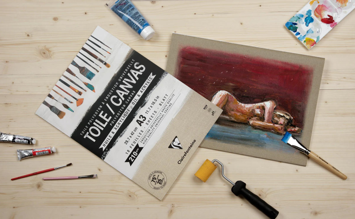 Painting canvas Grain sand block glued 10F A3 210g