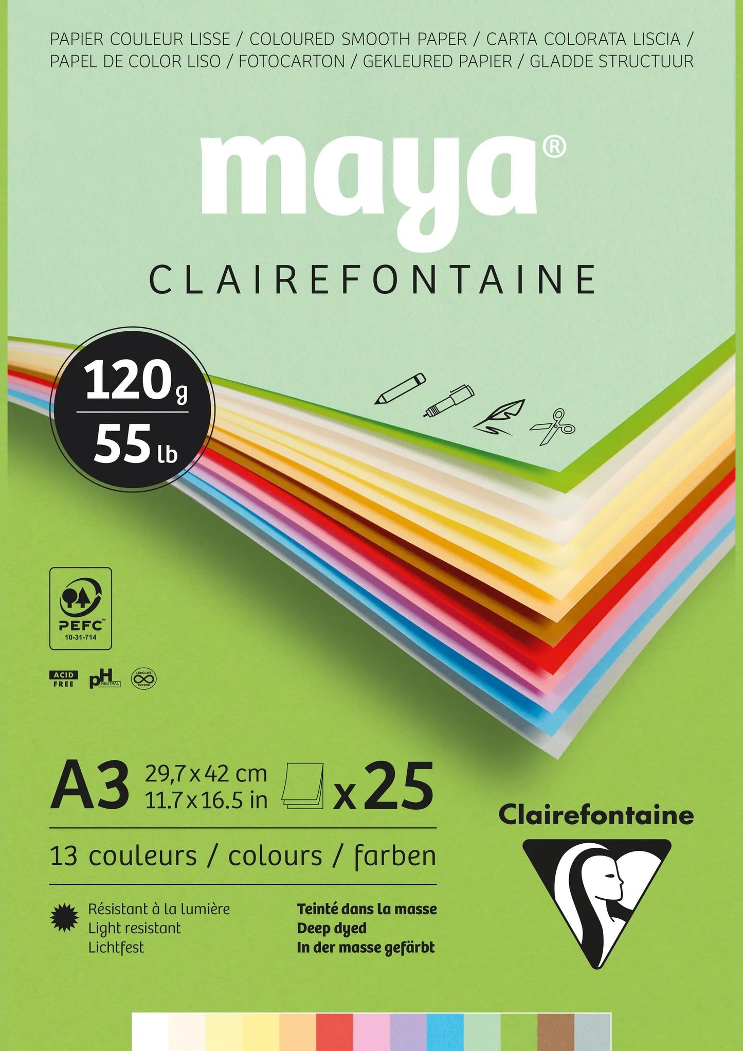 Maya block glued 25F A3 120g (Pack x3)