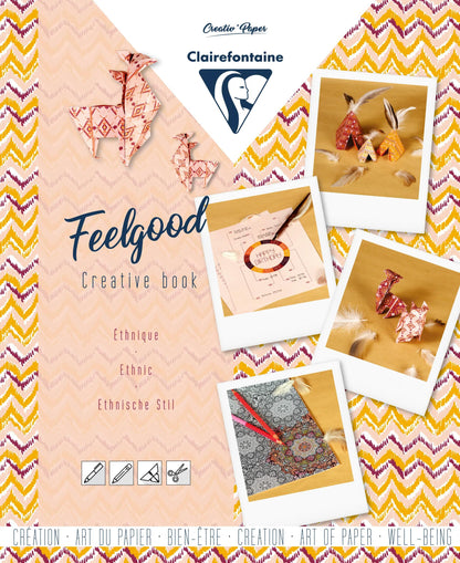 FEELGOOD, Carnet de 20 pages au format 26x21cm - Éthnique (lot de 5)