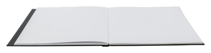 Doppelseitiges Layout Notebook flache Öffnung 25F 11x22cm 220g - Schwarz (2er-Pack)