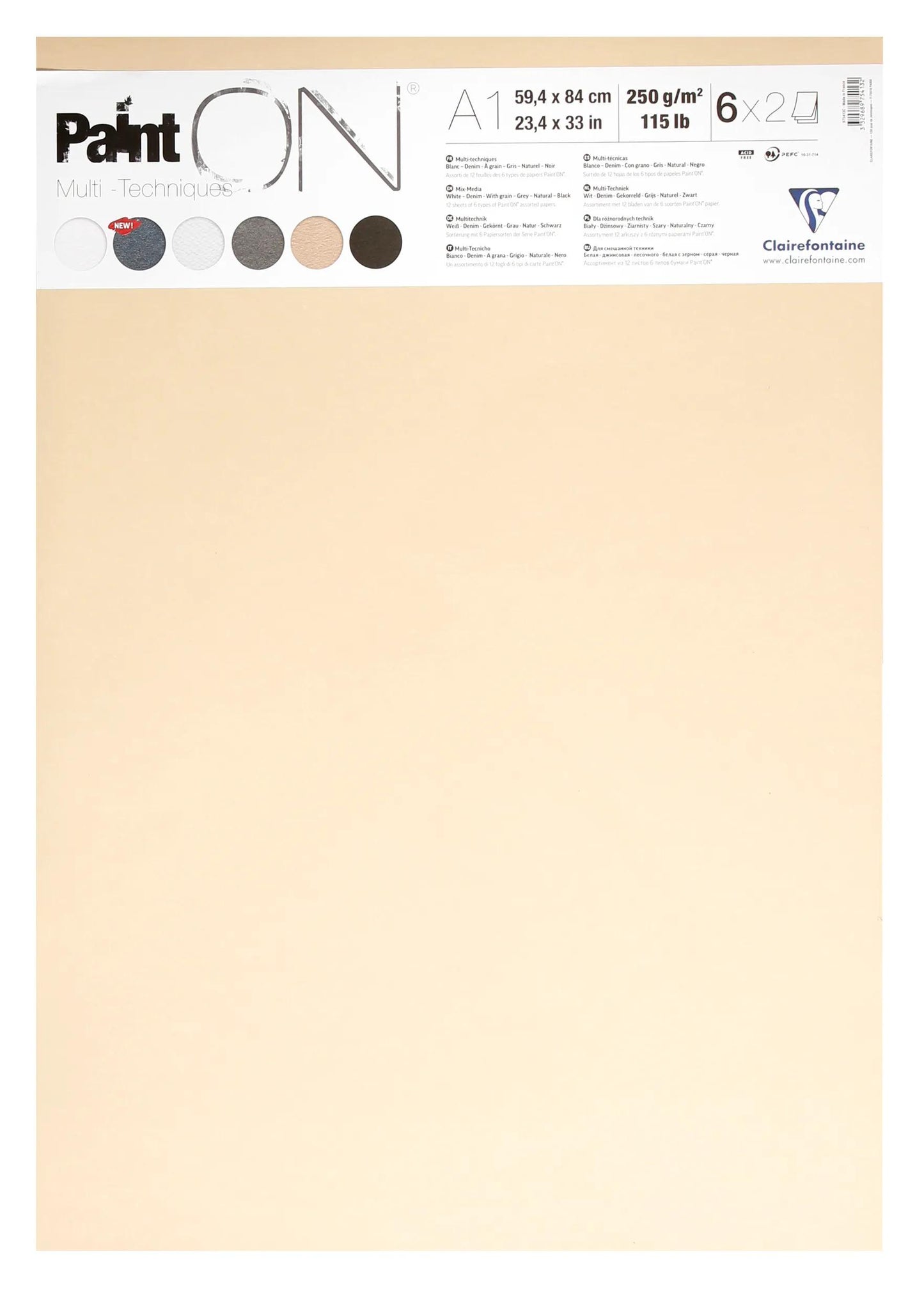 Paint'ON n°6 paquet 12F A1 250g assorti 6x2F - Assortiment
