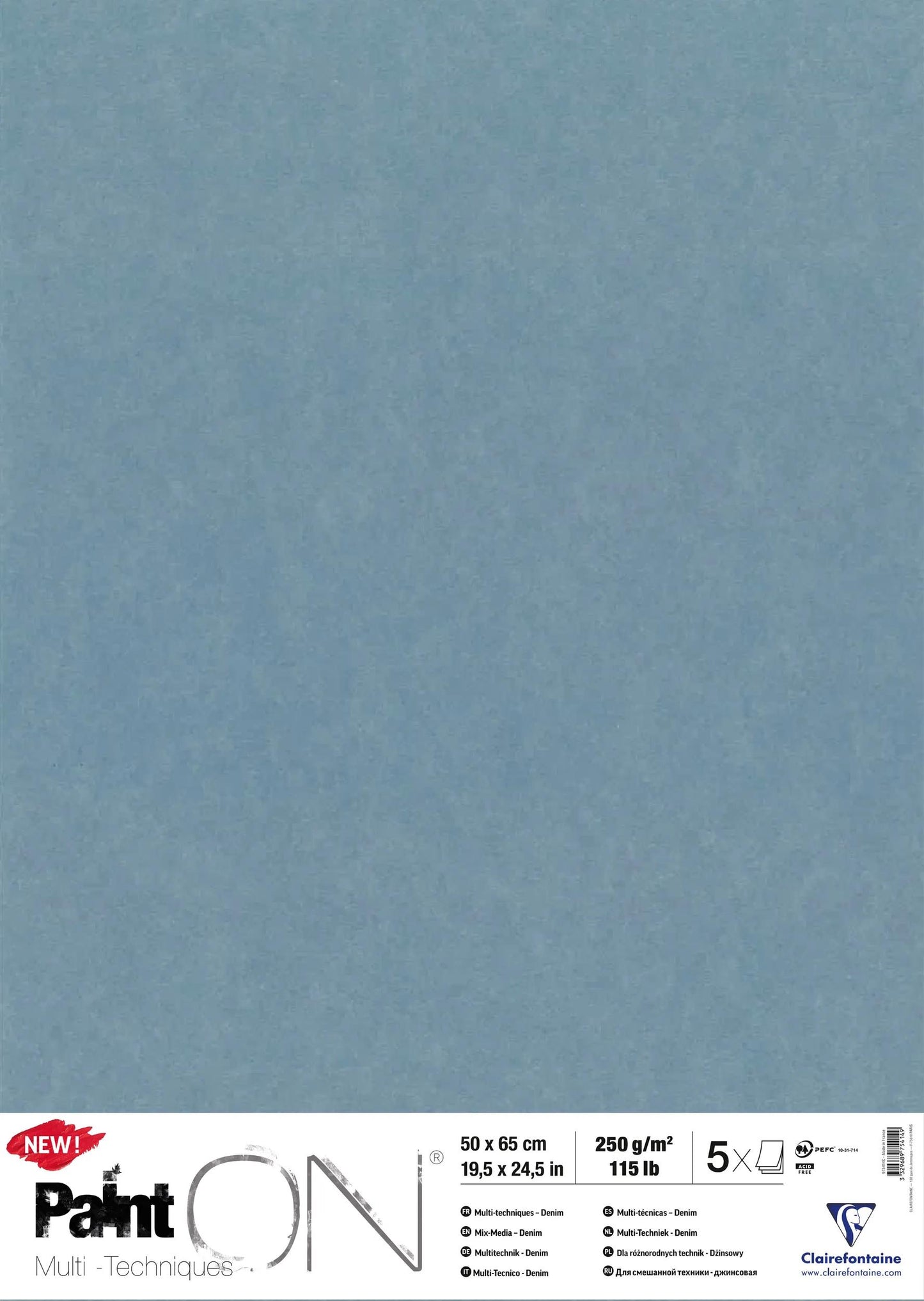 Paint'ON Denim package 5F 50x65cm 250g - Denim