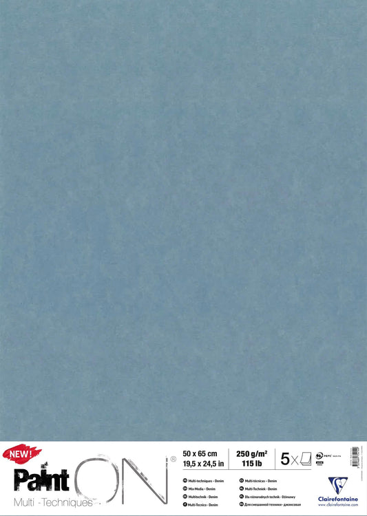 Paint'ON Denim Paket 5F 50x65cm 250g - Denim