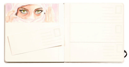 Etival Aquarell Notizbuch vernäht 24F 21x21cm 300g Feinkorn (Postkarten) - Grau (2er-Pack)