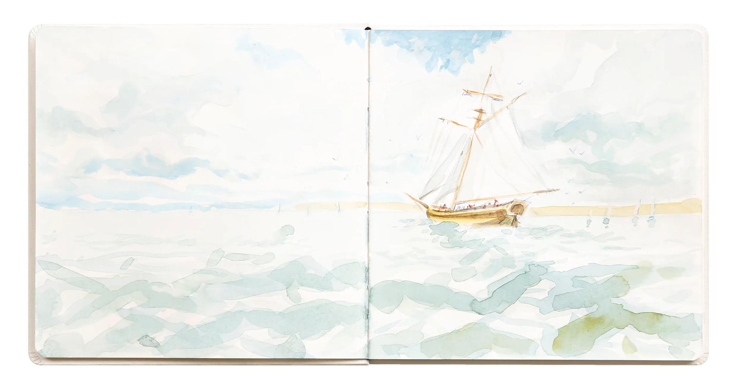Etival Aquarell Notizbuch vernäht 24F 21x21cm 300g Feinkorn (Postkarten) - Grau (Paket x2)