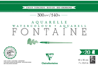 Fountain Block verklebt 4 Seiten 20F 18x26cm 300g Korn Handtuch (2er-Pack)