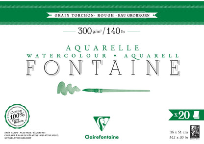 Fountain block glued 4 sides 20F 36x51cm 300g grain towel