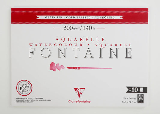 Fountain block glued 1 side 10F 26x36cm 300g fine grain