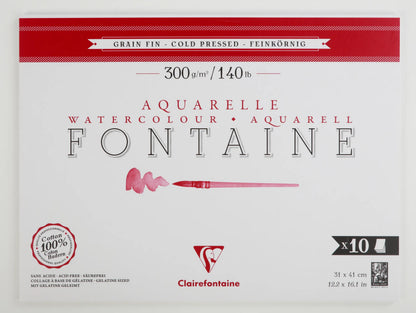 Fontaine bloc collé 1 côté 10F 31x41cm 300g grain fin (lot de 2)