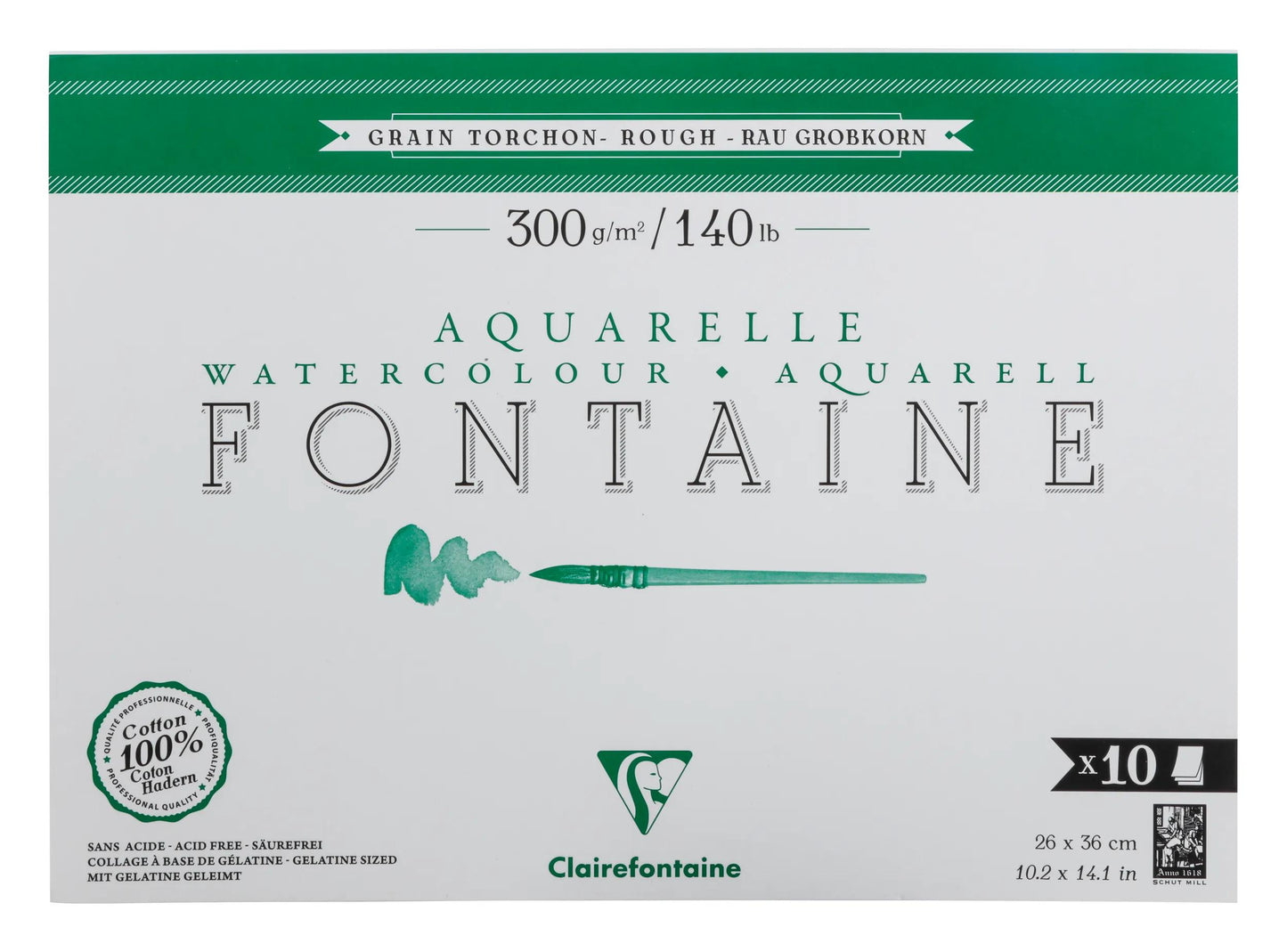 Fountain block glued 1 side 10F 26x36cm 300g grain towel (Pack x2)