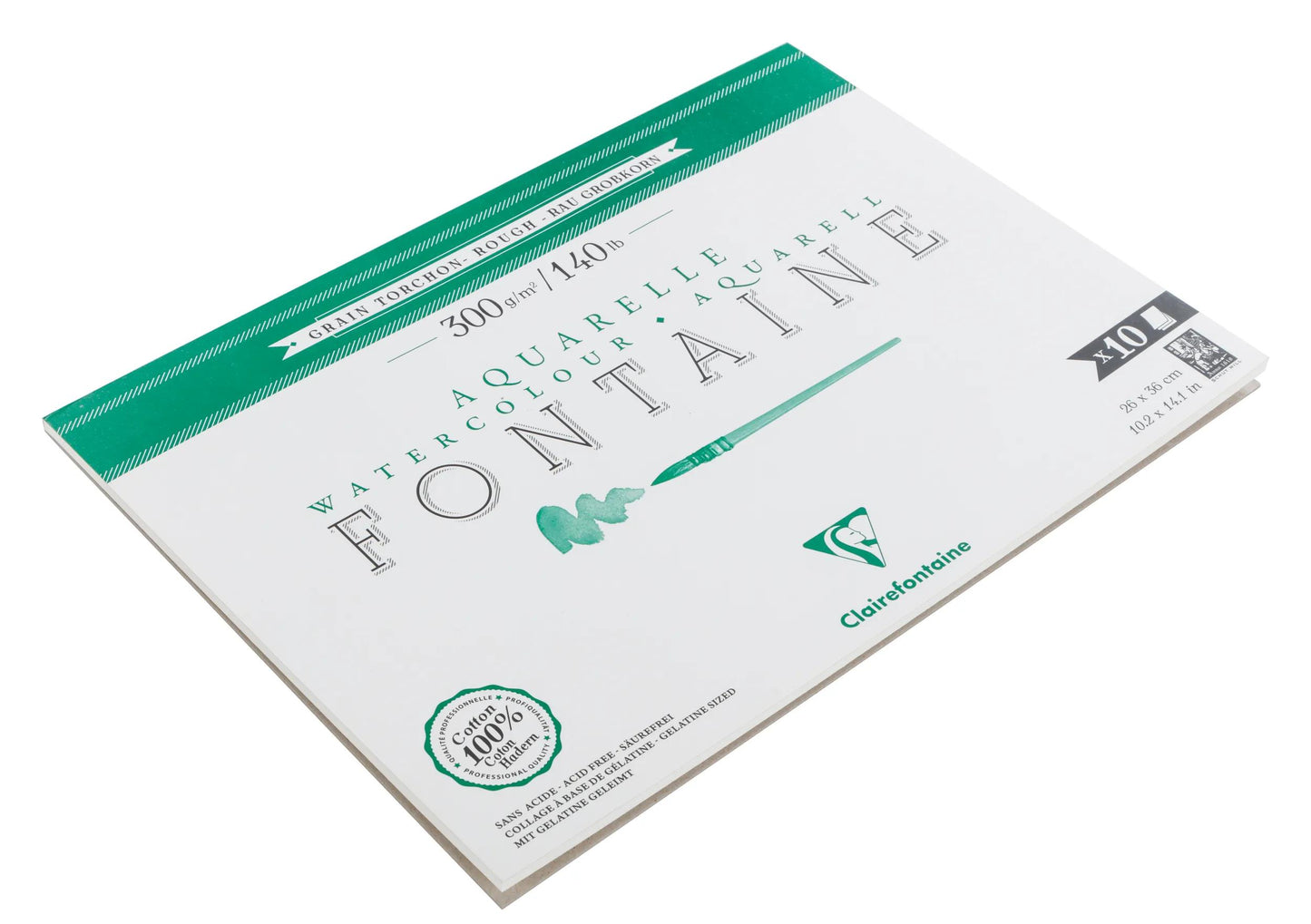Fountain block glued 1 side 10F 26x36cm 300g grain towel (Pack x2)