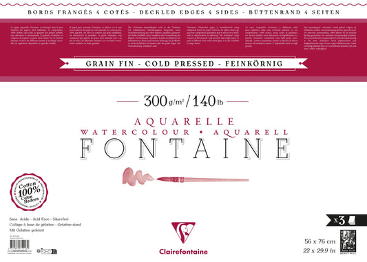 Fountain Paket 4 fring Kanten 3F 56x76cm 300g feinkörnig